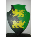 Escudo Azul Y Verde Madera