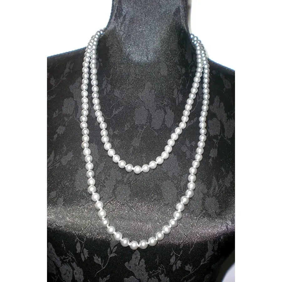Collar Perlas Gris