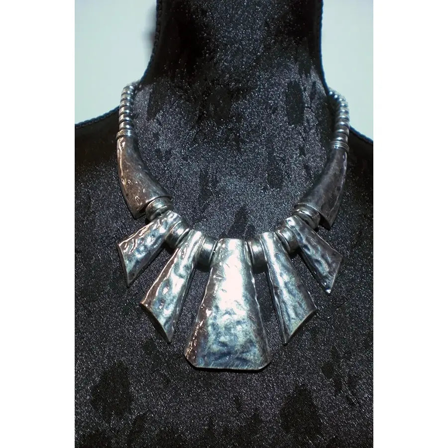 Collar Plateado Rectangulos