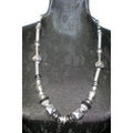 Collar Plateado Negro