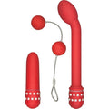 Kit De Vibradores Y Bolas Chinas Rojo