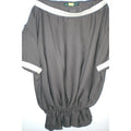 Disfraz Blusa Gris Ribete Blanco