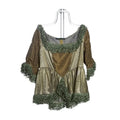 Disfraz Blusa Flecos Verde