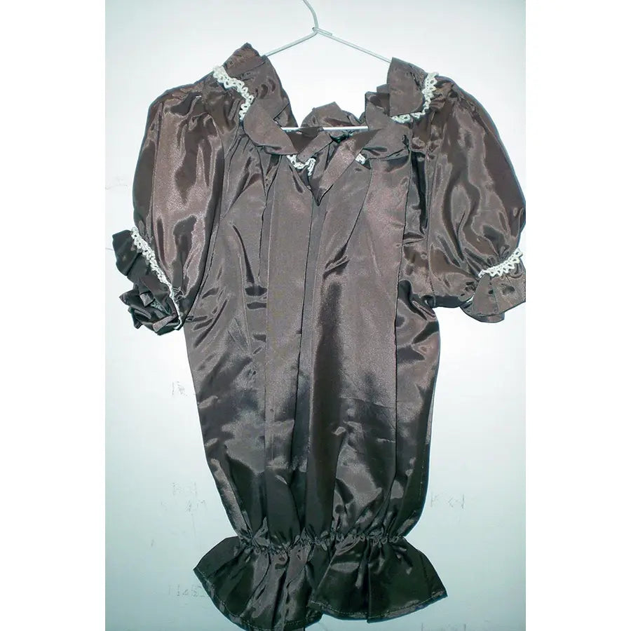 Disfraz Blusa Marrón Con Goma Cintura