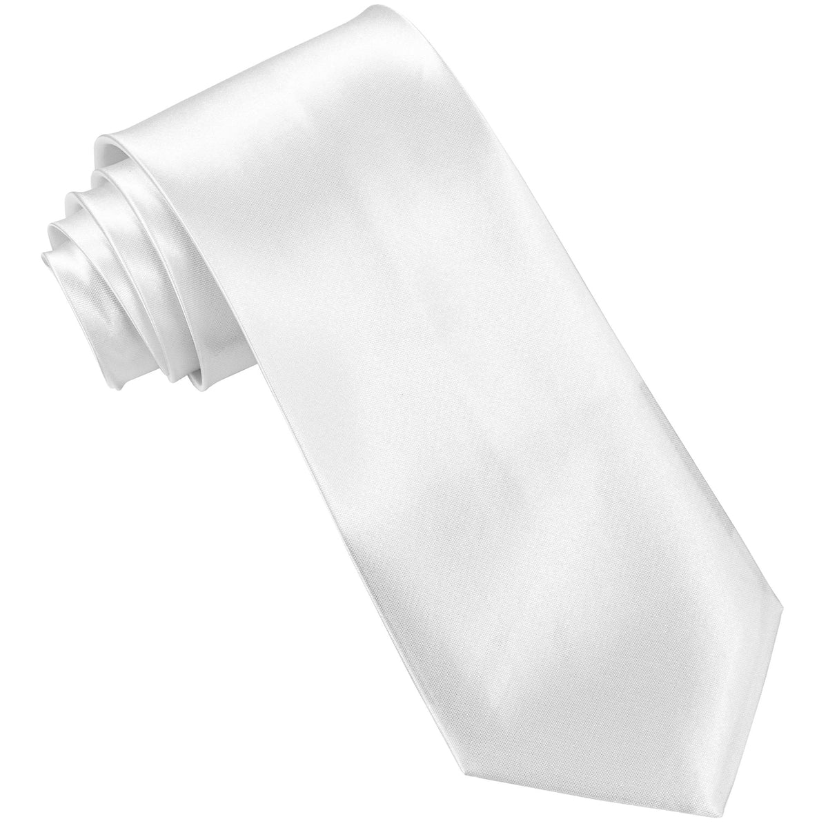 Set Corbata y Pajarita de Raso Blanca