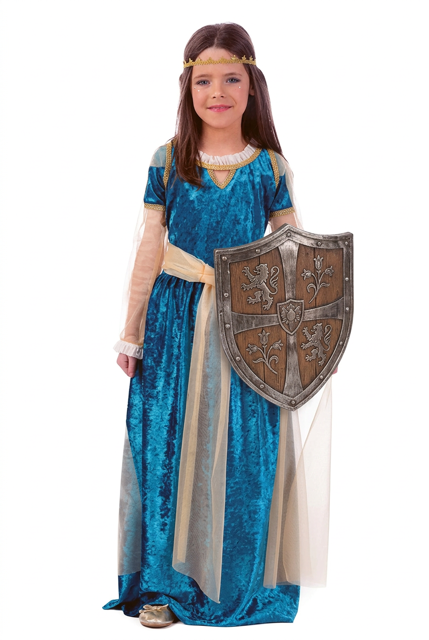 Disfraz Princesa Medieval Infantil con Capa
