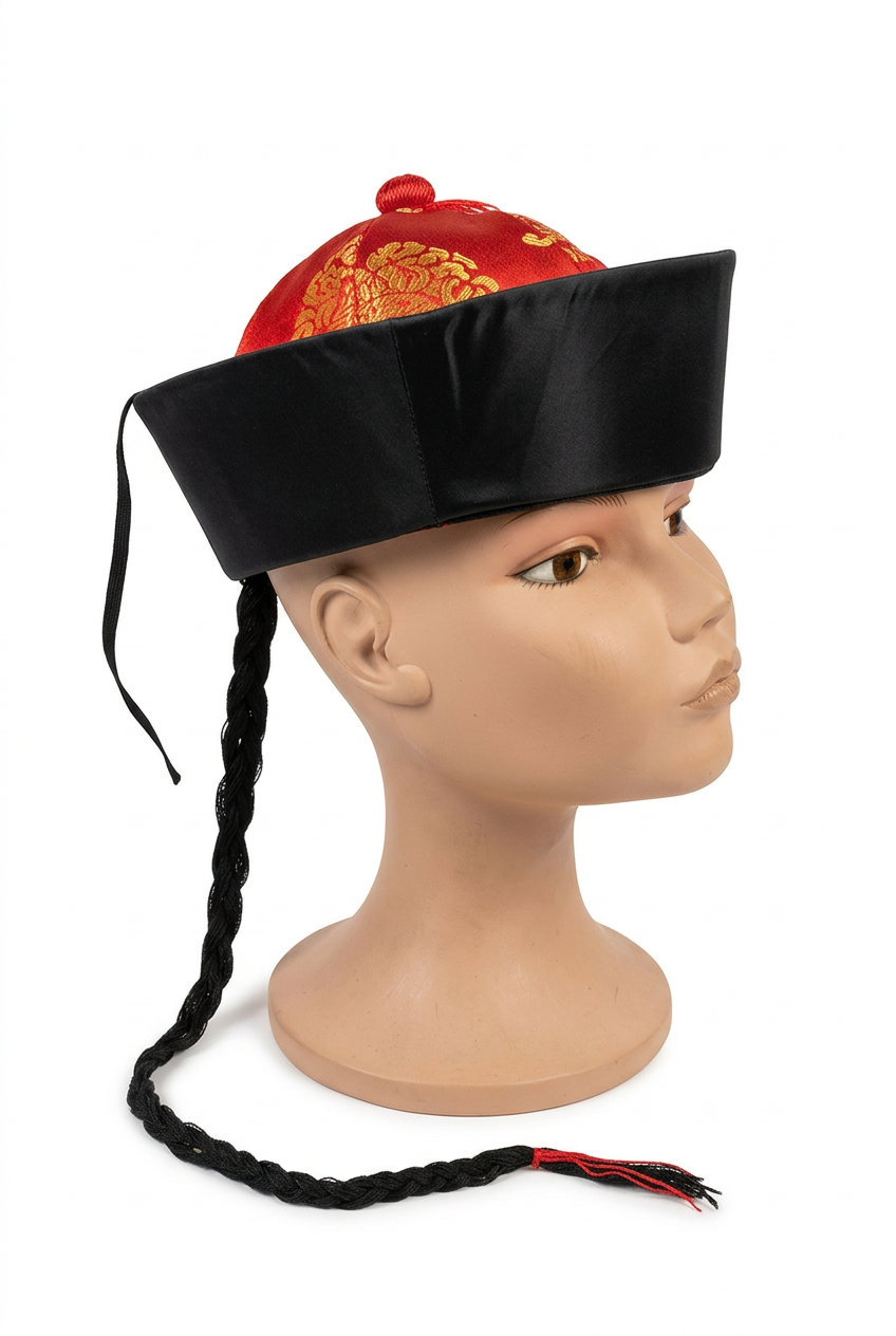 Gorro Chino con Coleta