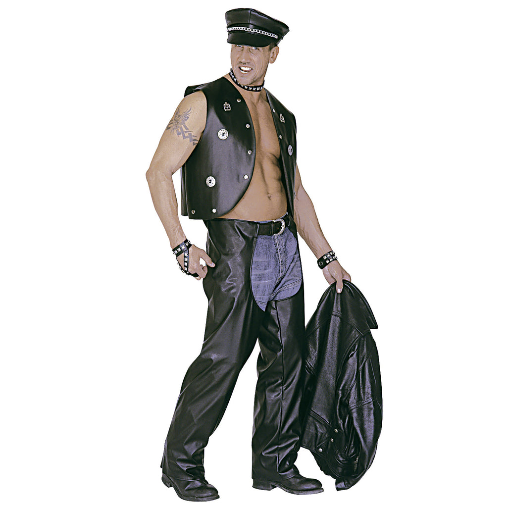 Chaparreras de Polipiel para Hombre — Complemento para Disfraz