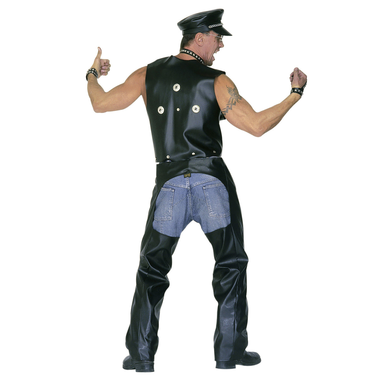 Chaparreras de Polipiel para Hombre — Complemento para Disfraz