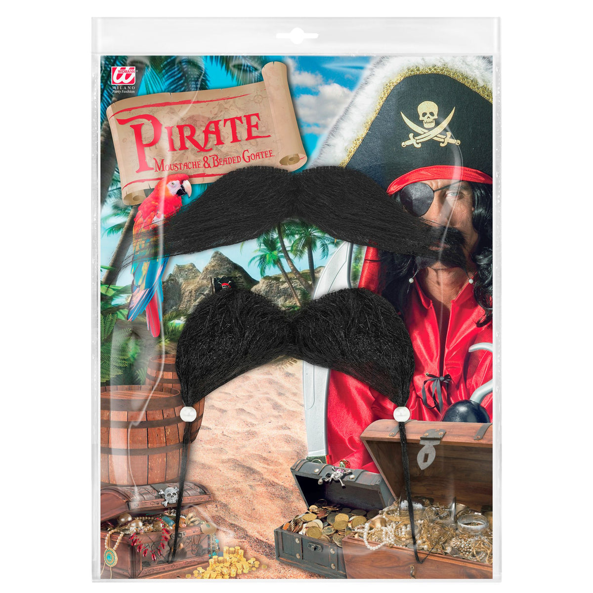 Bigote y Perilla Pirata con Perlas