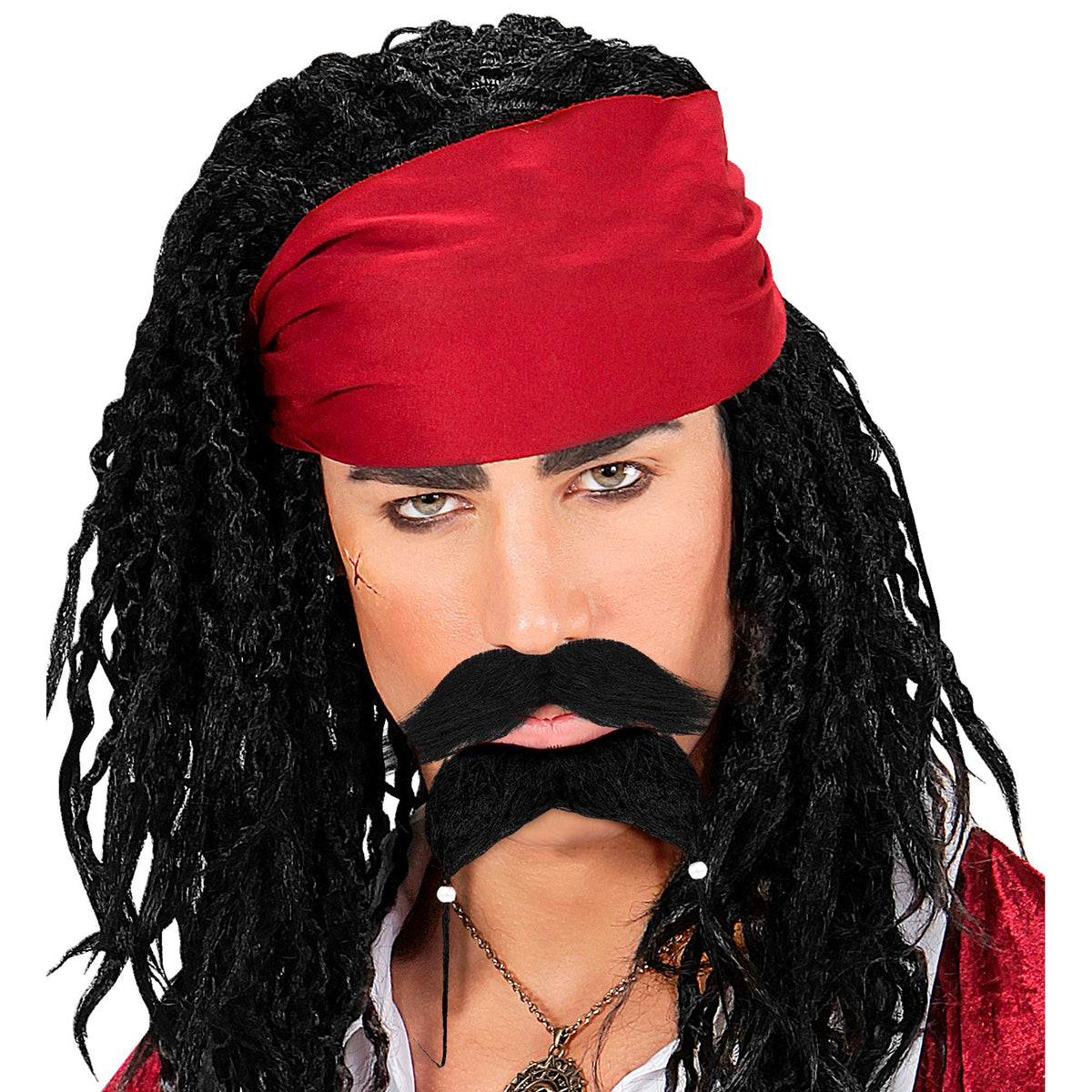 Bigote y Perilla Pirata con Perlas