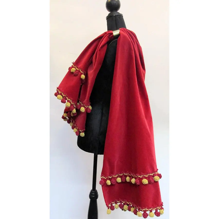 Toga Romana Terciopelo Rojo Artesanal