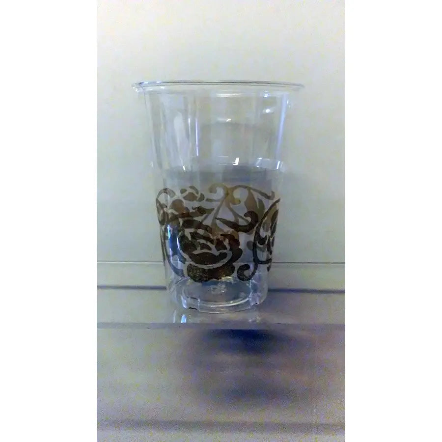 Vasos Flor Oro Transparente