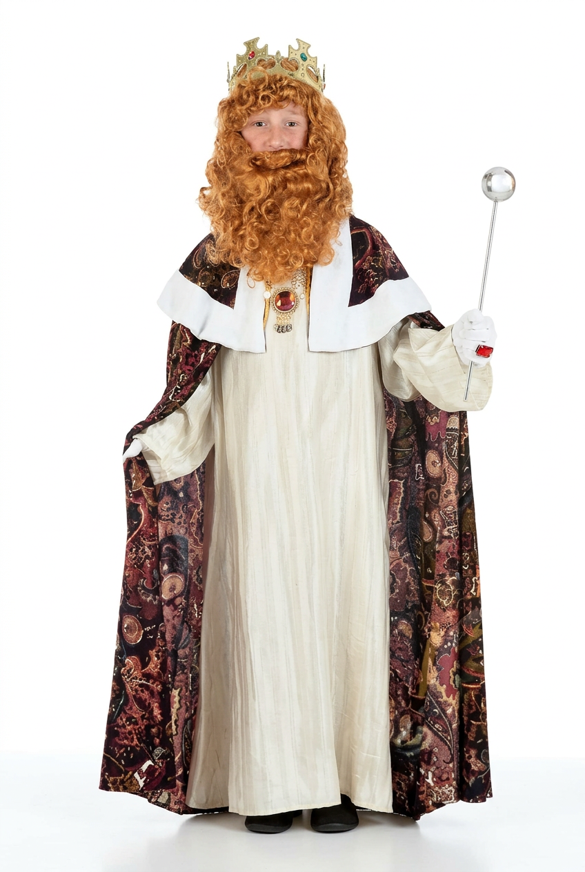 Kids' King Gaspar Costume - King Gaspar For Boys - Ages 6 Years