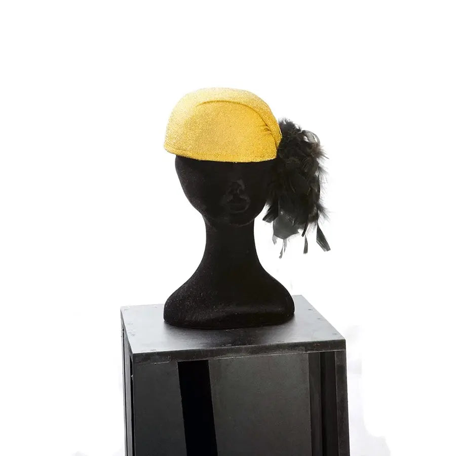 20s Charleston Cloche Hat | Ochre and Silver