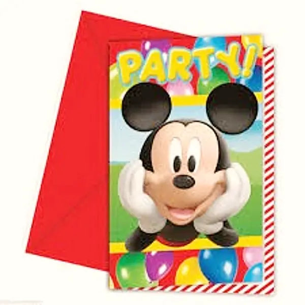 Pack 6 Invitaciones Mickey