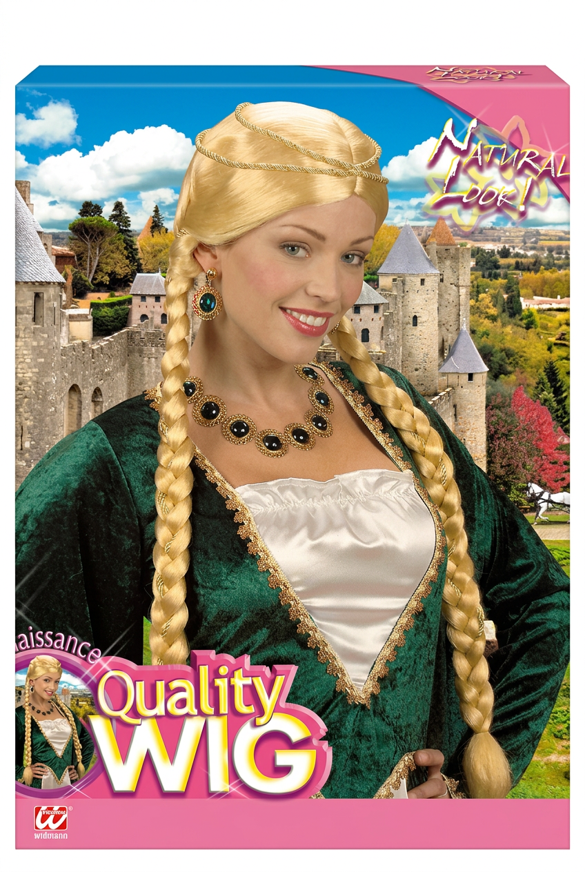 Blonde Renaissance Wig with Braids – Widmann