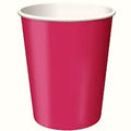 Pack De 10 Vasos De Color Burdeos.