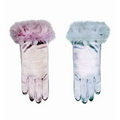 Guantes Blancos Raso Con Marabou