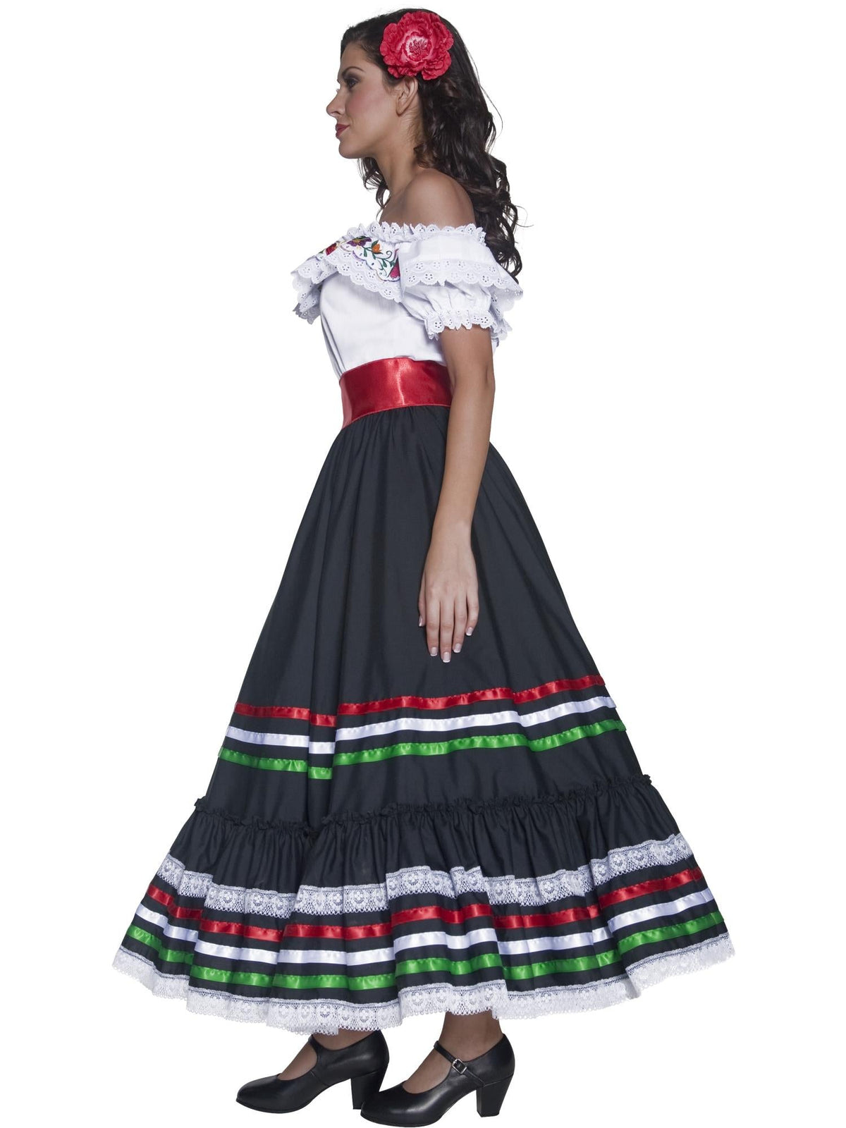 Disfraz de Mexicana Adulto – Vestido y Cinturón