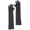 Guantes Negros Raso Con Strass