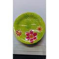 Small Green Plates with Flowers