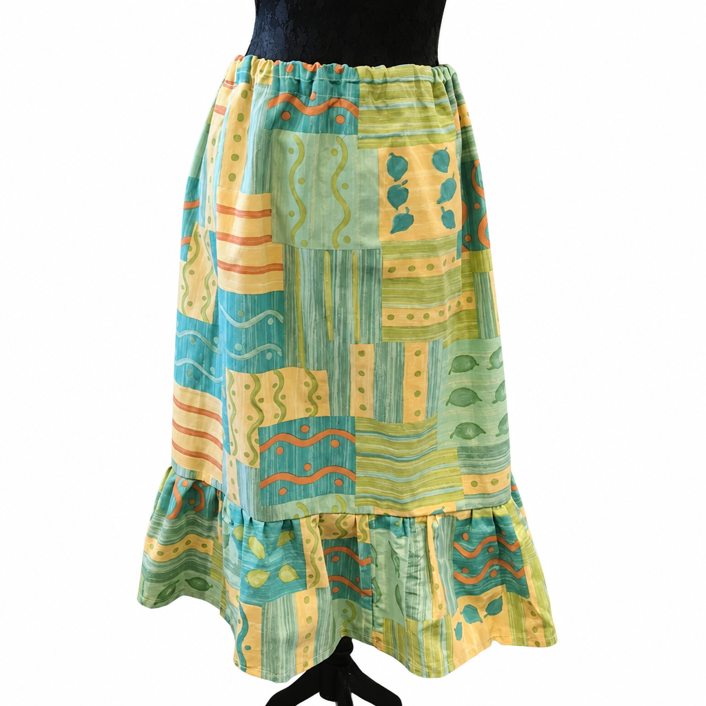 Handmade Green Plaid Medieval Skirt