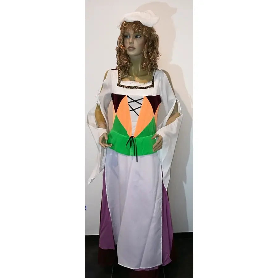 Disfraz Dama Medieval Mujer – Vestido Artesanal con Peluca