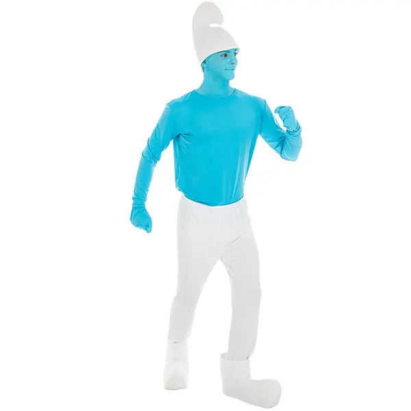 Adult Smurf Costume - Blue Jumpsuit