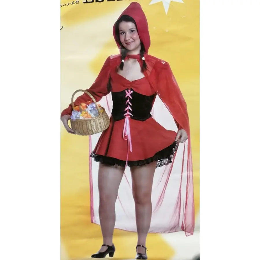 Disfraz Caperucita Roja con Capa de Tul para Mujer