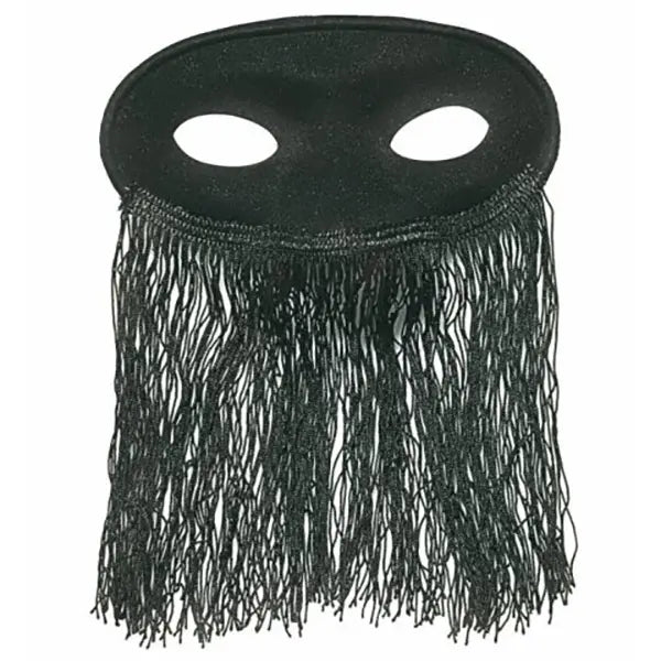 Antifaz con Flecos Negro