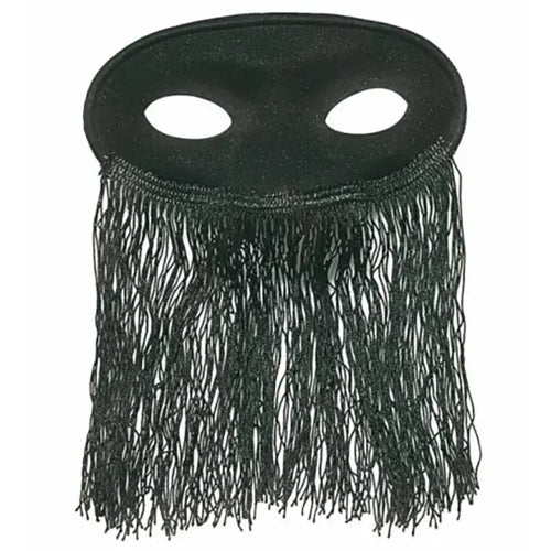 Antifaz con Flecos Negro