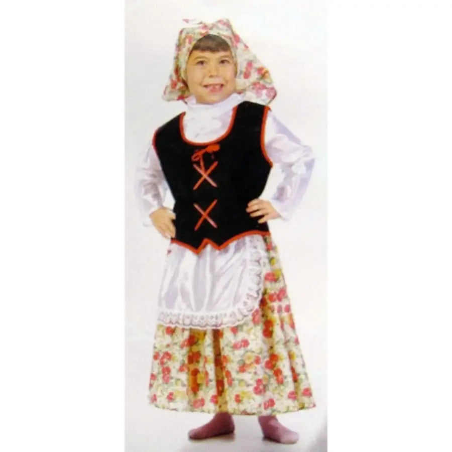 Disfraz de Pastora con Flores Infantil