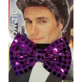 Violet Sequin Bow Tie.