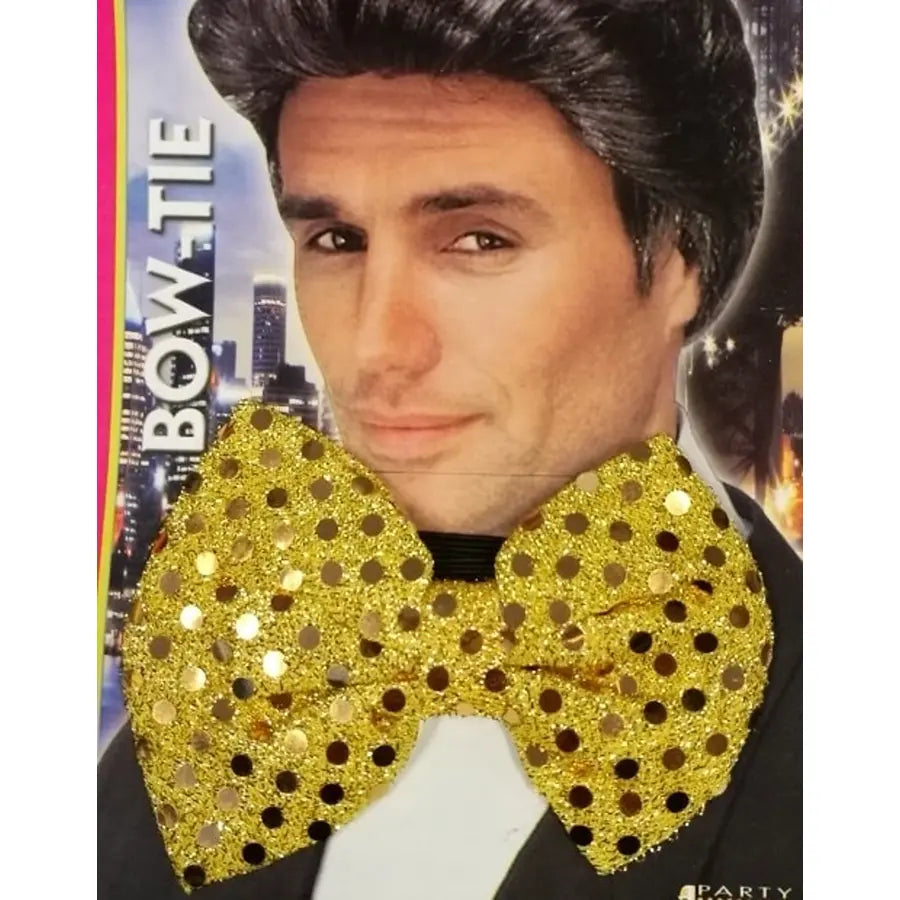 Pajarita Amarilla Lentejuelas