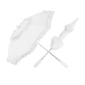 Sombrilla de Encaje Blanca de Época