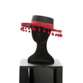 Sombrero Cordobés Negro con Borlas Rojas