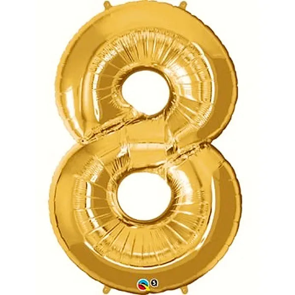 Globos Dorado Numero 8