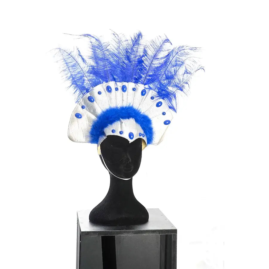 Tocado Plumas Azules