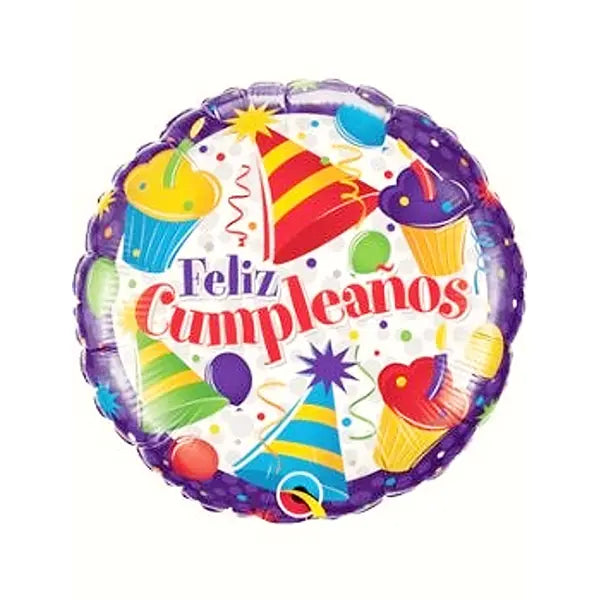 Globos Cupcakes Feliz Cumpleaños