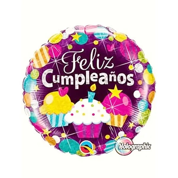 Globos Feliz Cumpleaños Cupcakes
