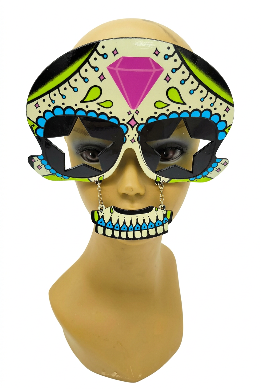 Gafas Calavera Mexicana Día de los Muertos para Disfraz