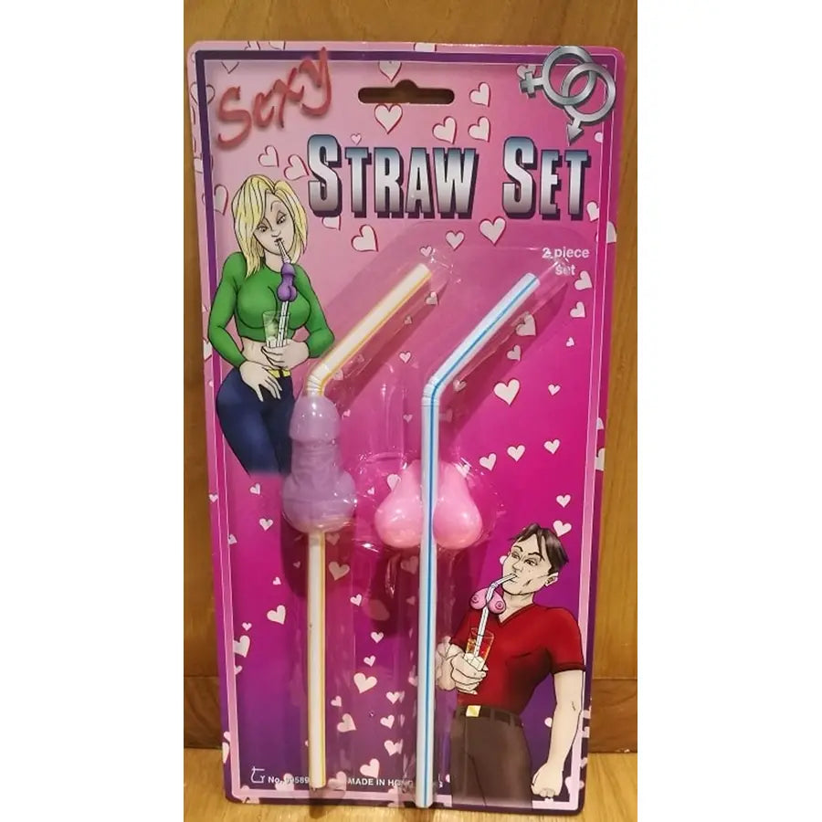 Set 2 Pajitas Hombre-Mujer.