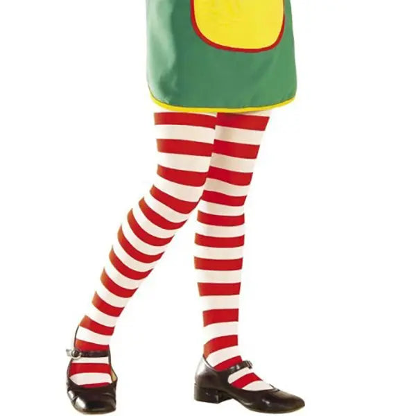 Medias Rayas Rojas-Blancas Adulto 70Den