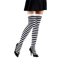 Calcetines Rayas Blanco-Negro 70 Den Tu