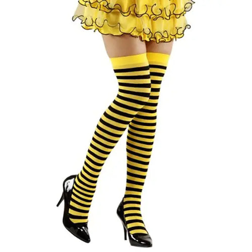 Calcetines Rayas Amarillo-Negro 70Den Tu