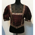 Disfraz Blusa Granate Escote Cuadrado