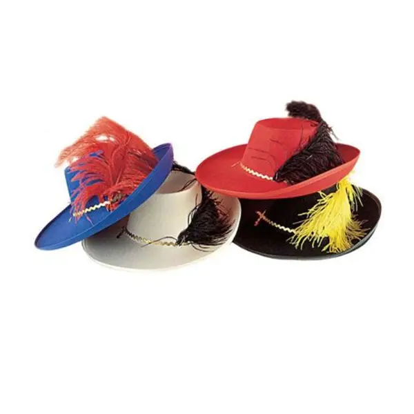 Sombrero Mosquetero Con Pluma