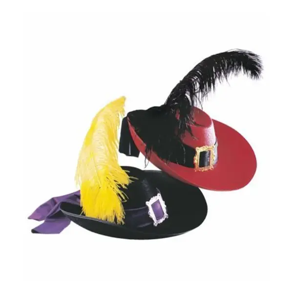 Sombrero Mosquetero Con Pluma Adulto