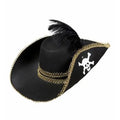 Pirate Hat with Skull and Feather